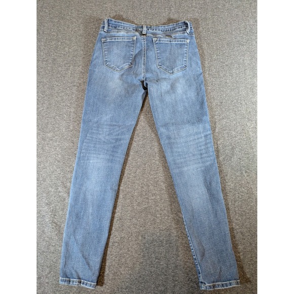 Kancan Jeans Women's 9/28 Blue Estilo Skinny Mid Rise Stretch Med Wash Denim - Picture 8 of 9